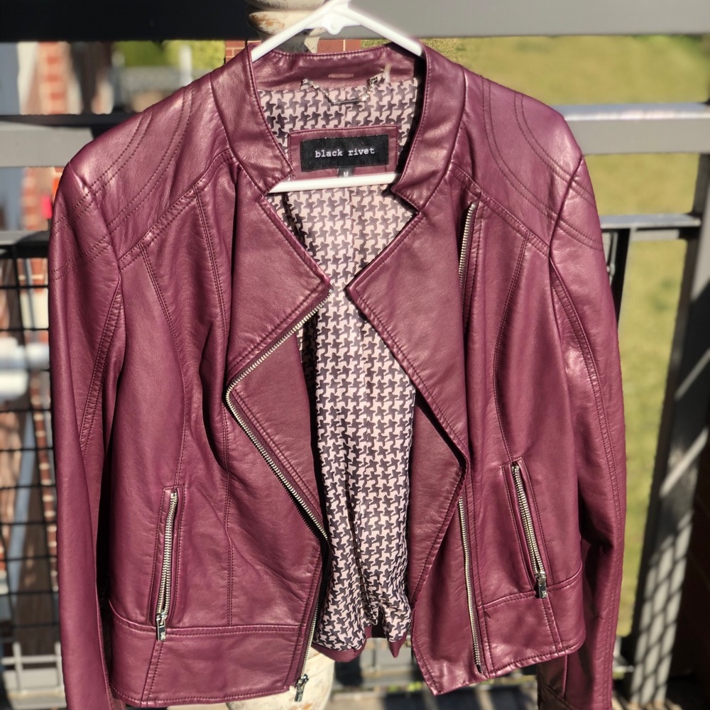 Burgundy Leather Jacket